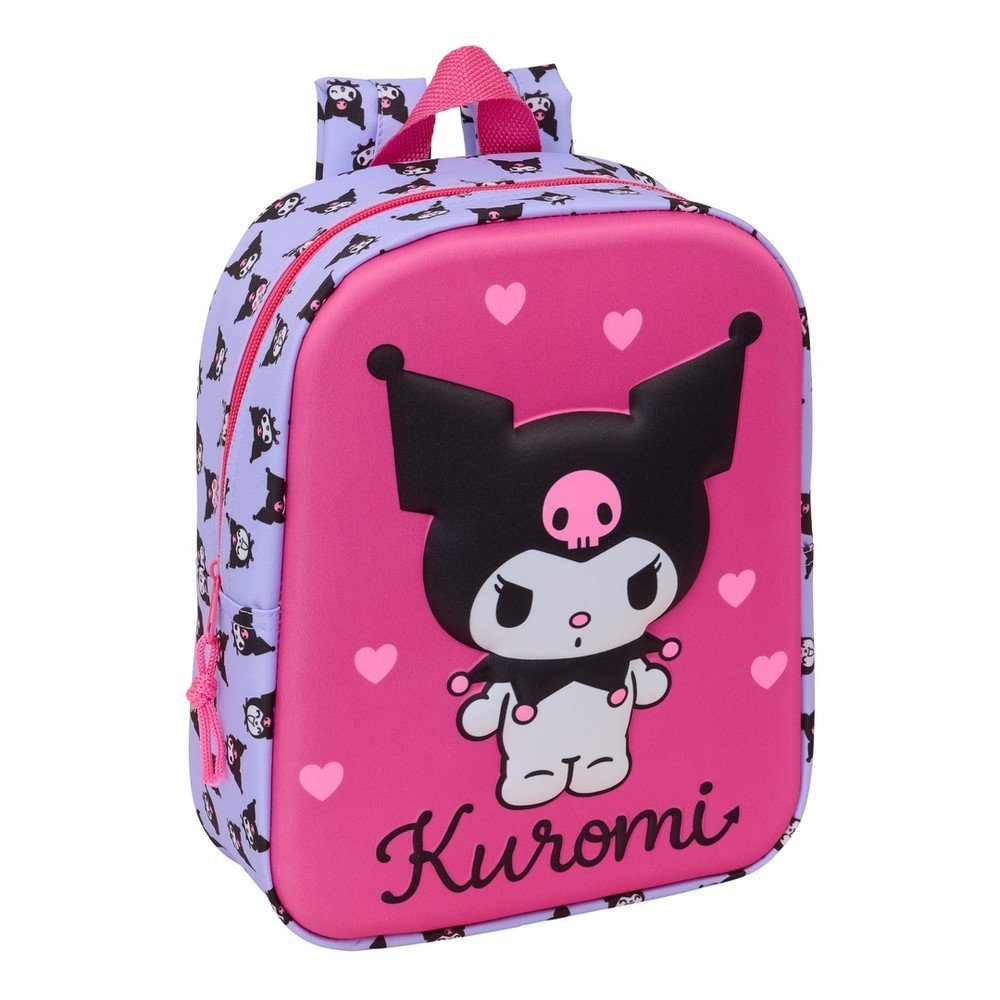 Mochila Guardería 3D Kuromi Cuadrada Safta