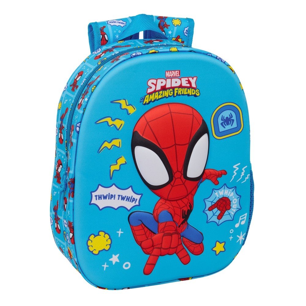 Mochila Guarderia 3D Spidey Redonda 33x27 SAFTA