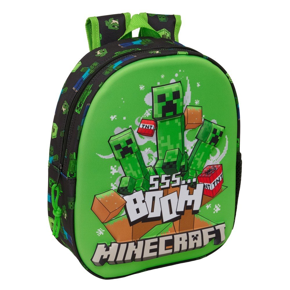 Mochila Guarderia 3D Minecraft Redonda SAFTA