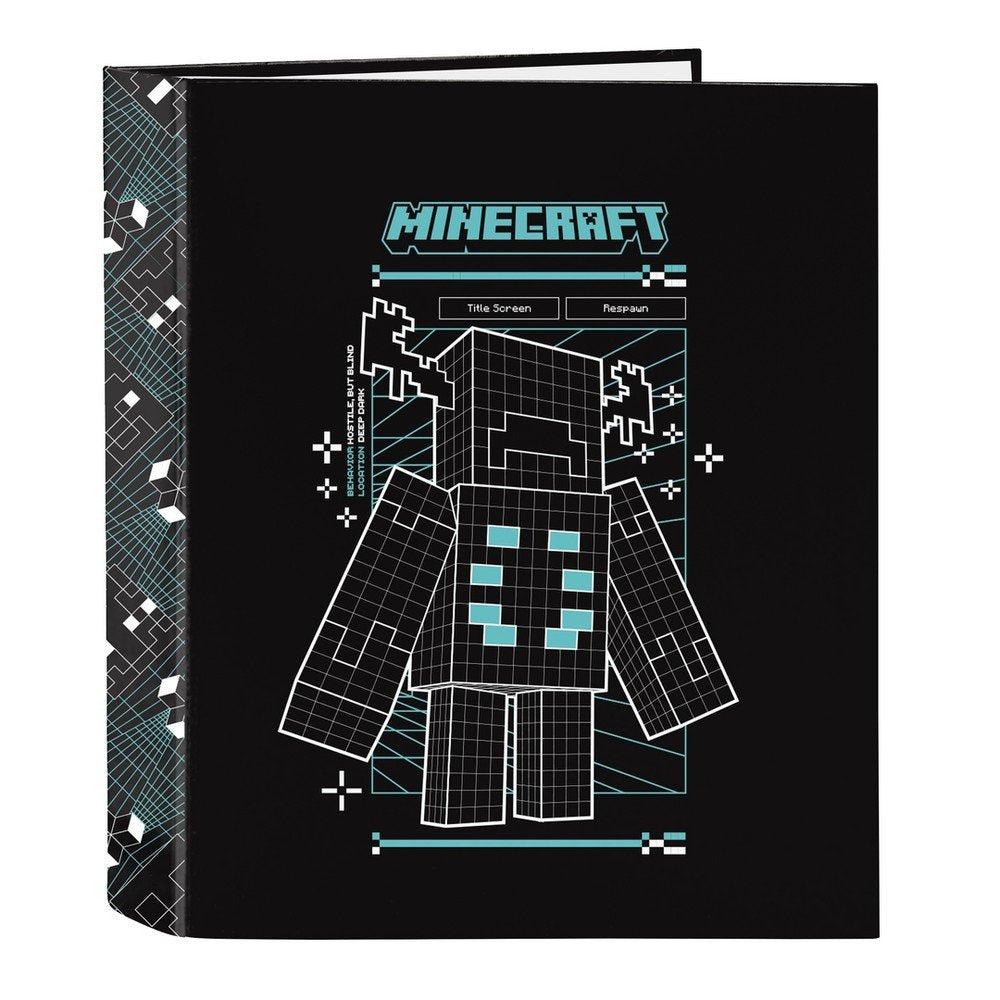 Carpeta Cartón Folio 4 Anillas Lomo Ancho Minecraft