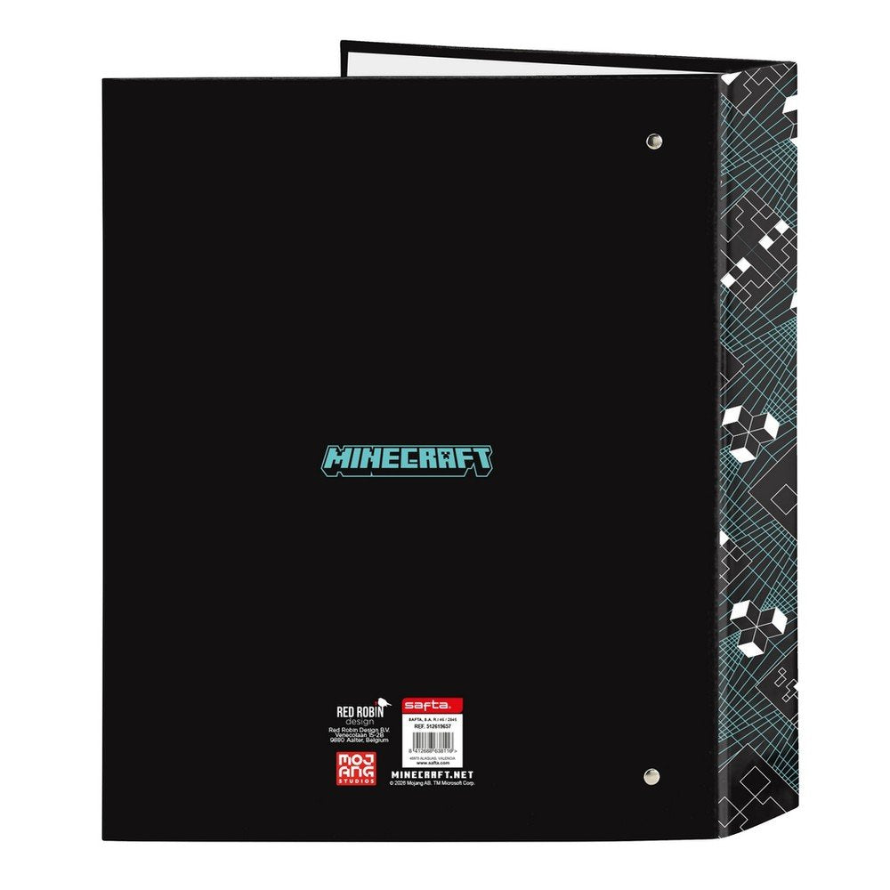 Carpeta Cartón Folio 4 Anillas Lomo Ancho Minecraft