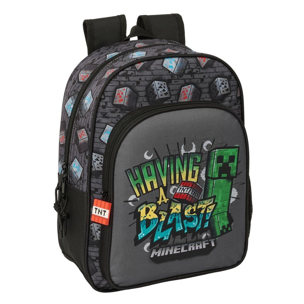 Mochila infantil adaptable a carro Minecraft Graffiti Safta