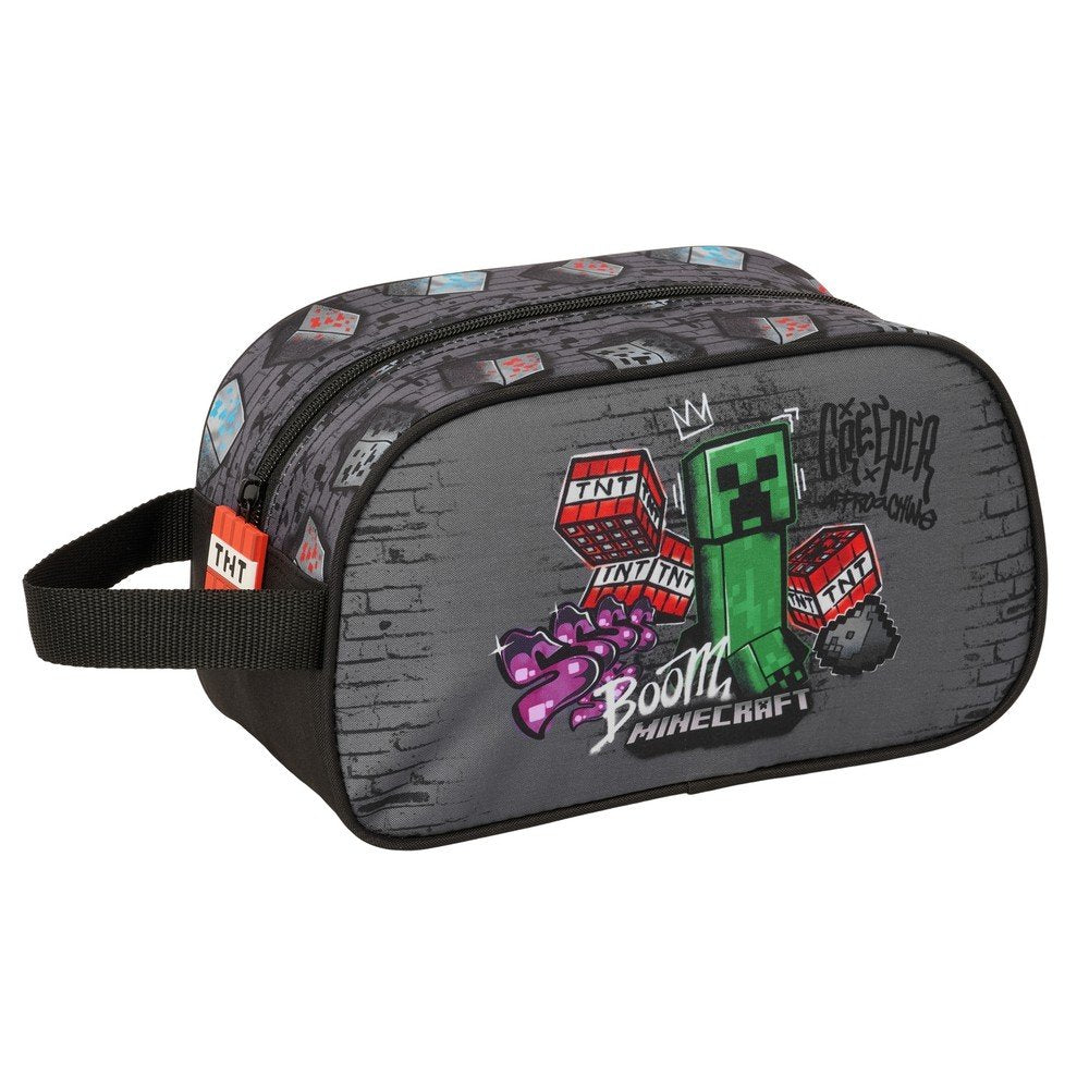 Neceser 1 Asa Adaptable a Carro Minecrraft Grafitti SAFTA