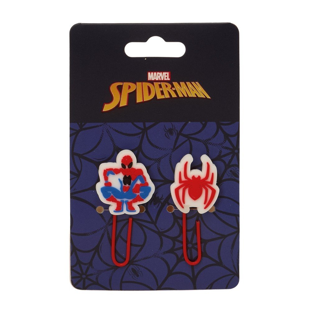 Blister Clips Spiderman Pack 12 clips de papel con diseño infantil