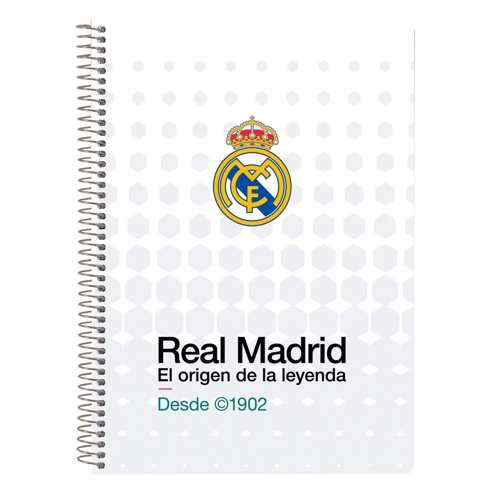 Libreta Cuarto Tapas Duras 80 H. Real Madrid SAFTA Imagen principal del producto