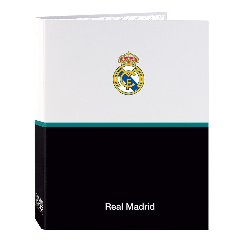 Carpeta Cartón Folio 4 Anillas Mixtas Real Madrid SAFTA