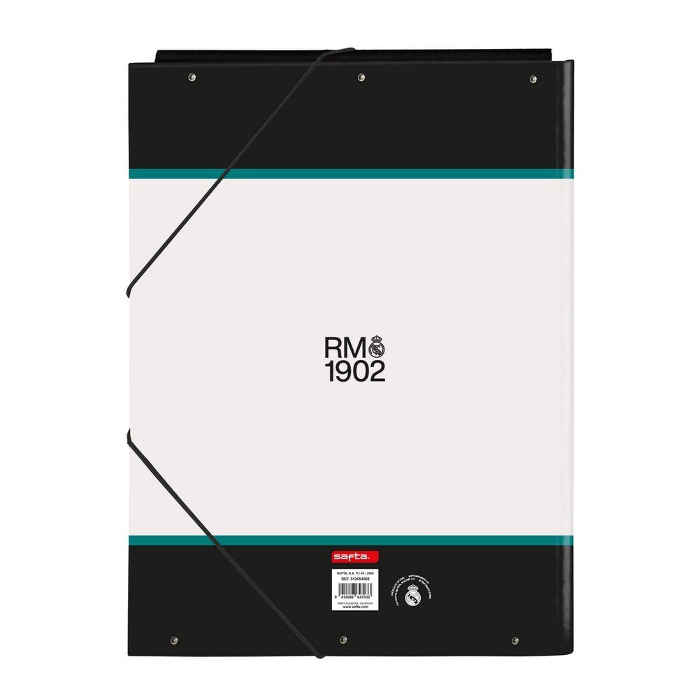 Carpeta cartón folio gomas solapas Real Madrid SAFTA