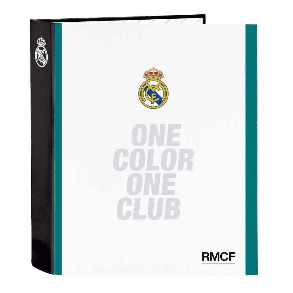 Carpeta cartón folio 4 anillas Real Madrid Safta