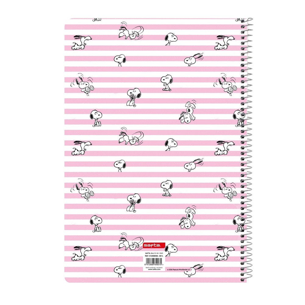 Libreta Folio Tapas Duras 80 h. Snoopy Safta