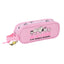 Portatodo Doble Snoopy SAFTA 21 x 8 cm Rosa y Blanco