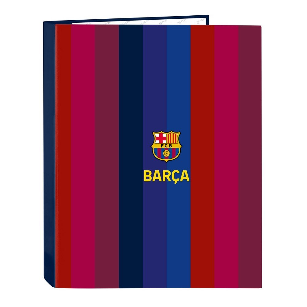 Carpeta Cartón Folio 4 Anillas FC Barcelona - Safta