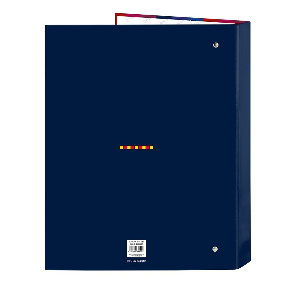 Carpeta Cartón Folio 4 Anillas FC Barcelona - Safta