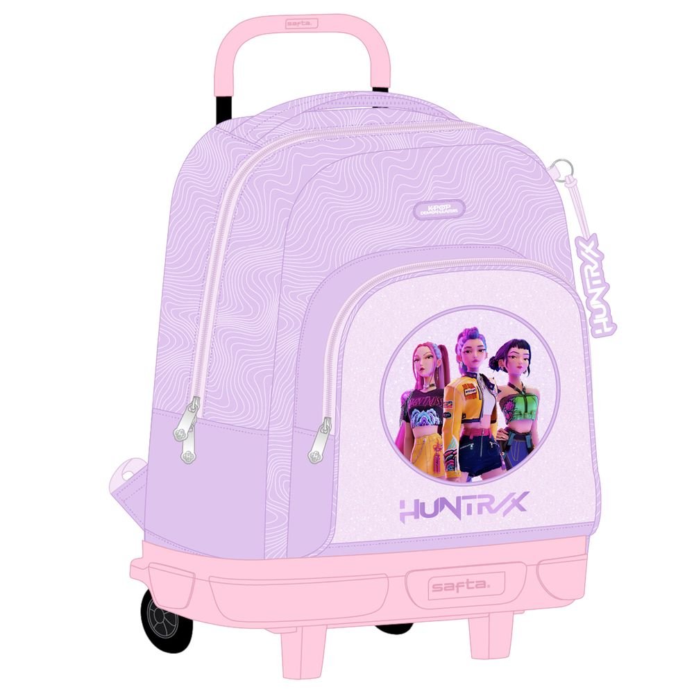 Mochila grande con ruedas compacta K-pop Dh Iconic SAFTA