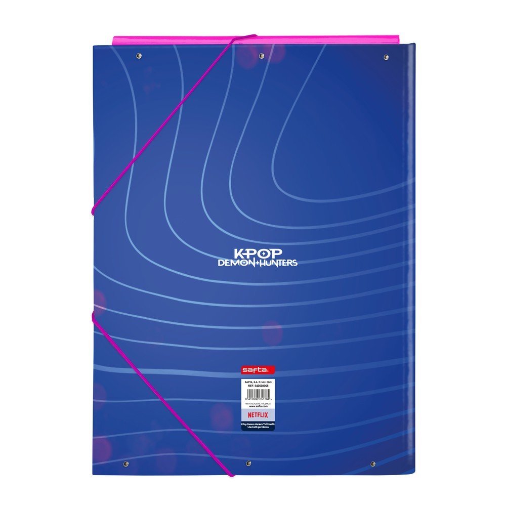 Carpeta cartón folio con gomas y solapas K-POP DH