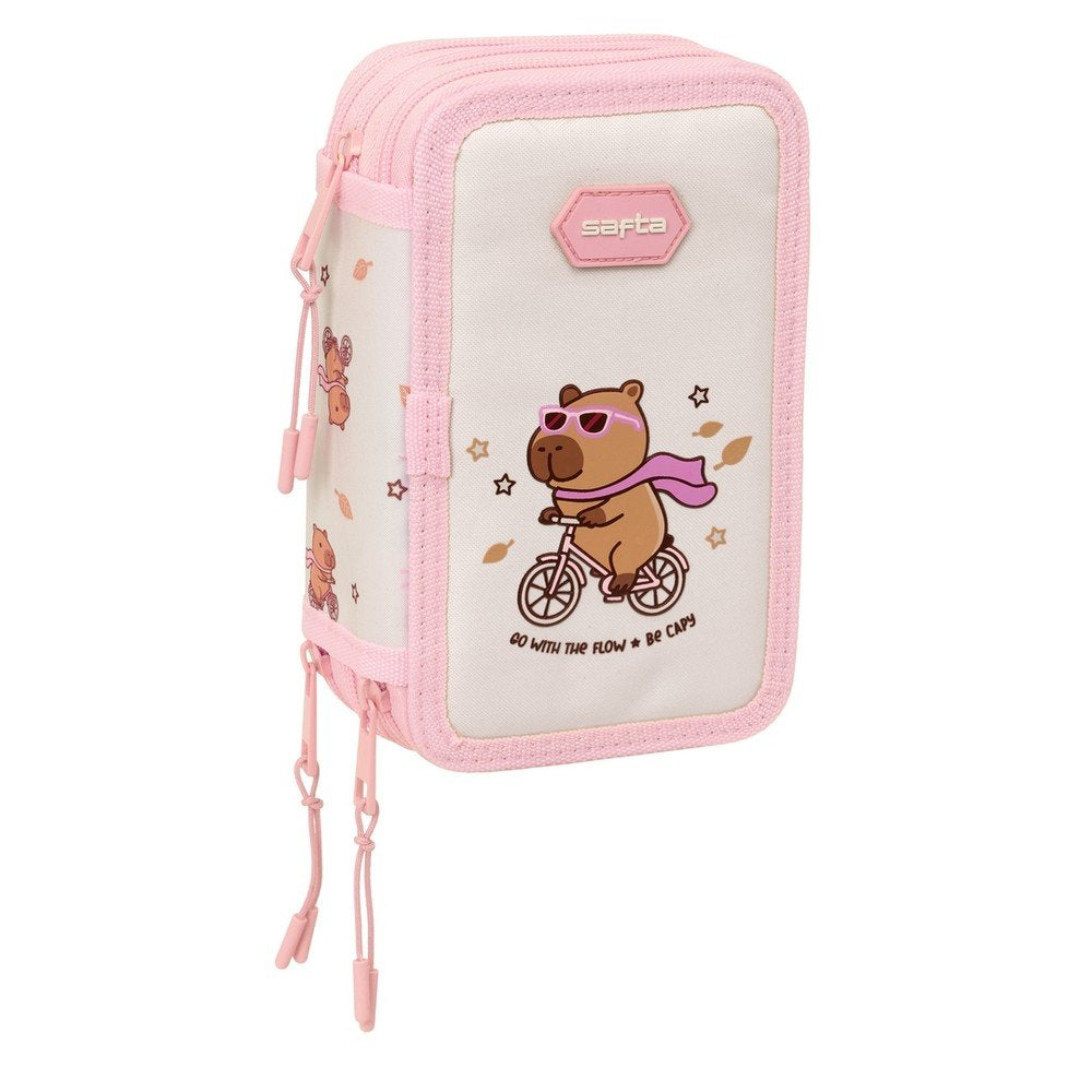 Plumier triple Capibara SAFTA 37 piezas
