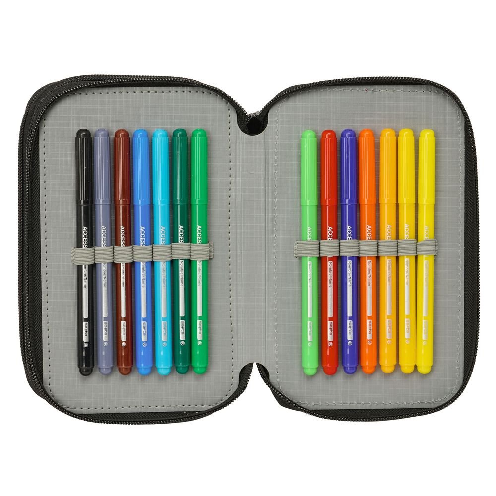 Plumier Triple 37 pcs K-pop Demon Hunters Negra
