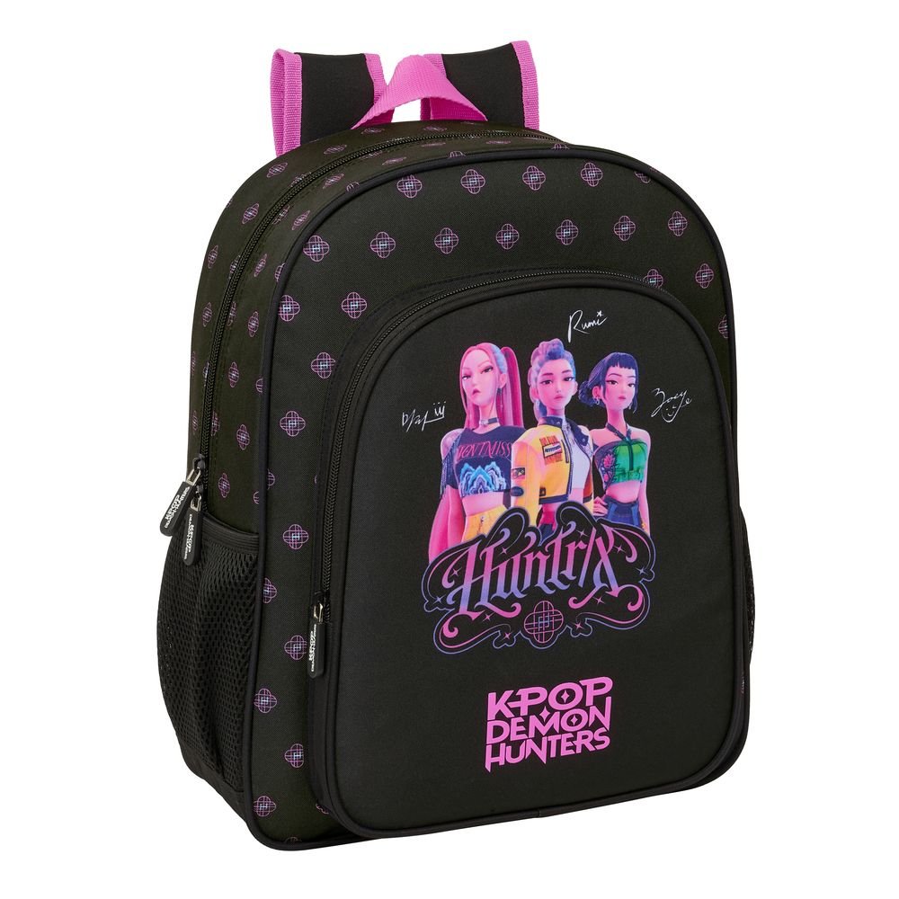 Mochila Junior Adaptable a Carro Demon Hunters Negra SAFTA