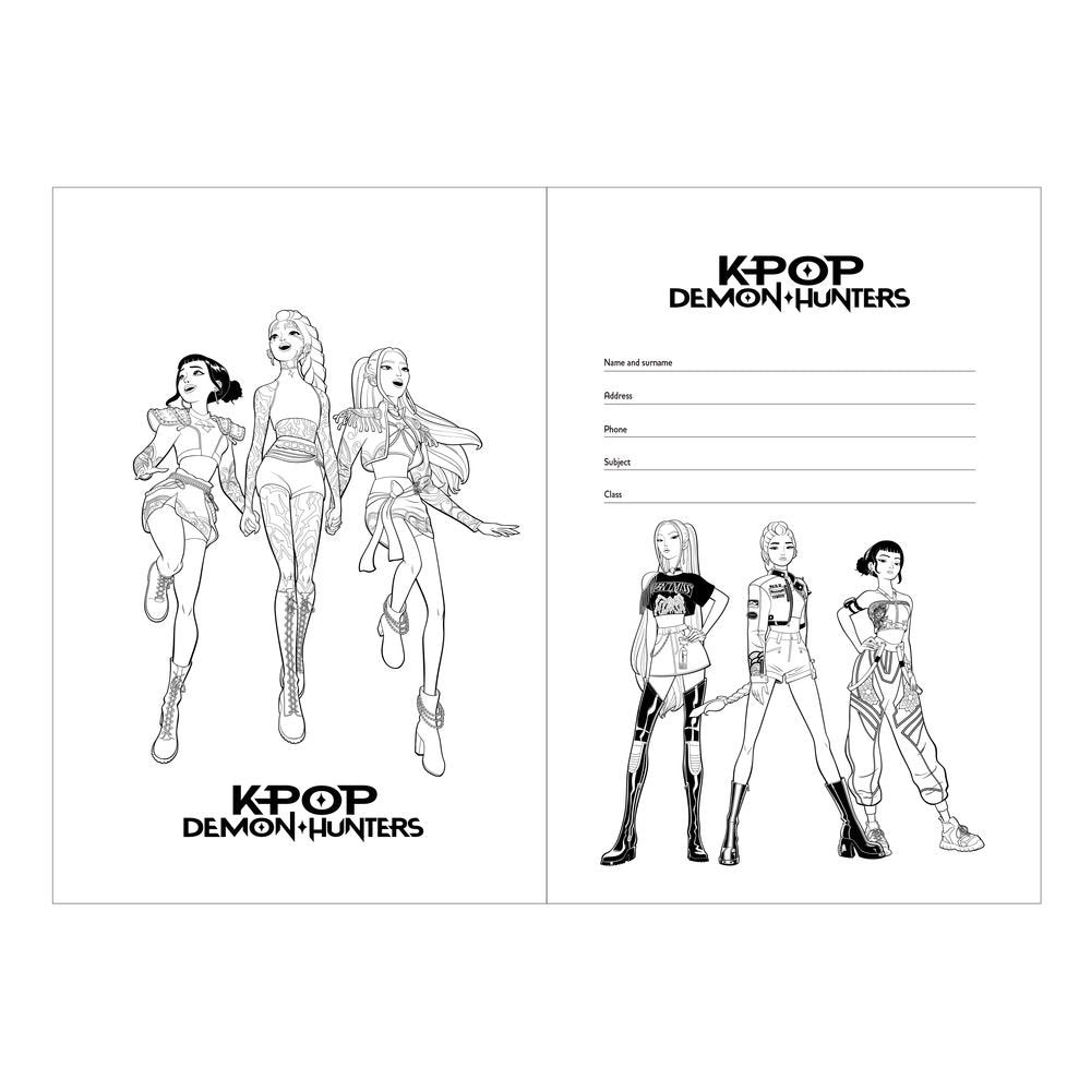 Libreta grapada A4 K-POP Demon Hunters, pack 12 ud.