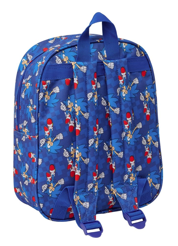 Mochila Guardería 3D Sonic 27x22cm Safta