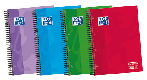 Bloc Espiral Estándar Liso 120H 90g | Oxford | Cartón | Formato Estándar | Pack 1 Unidades