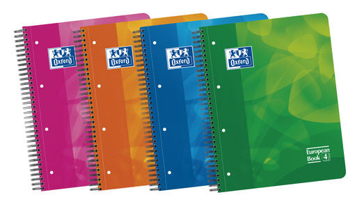 Bloc Espiral Estándar Liso 120H 90g | Oxford | Cartón | Formato Estándar | Pack 1 Unidades