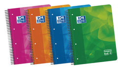 Bloc Espiral Estándar Liso 120H 90g | Oxford | Cartón | Formato Estándar | Pack 1 Unidades