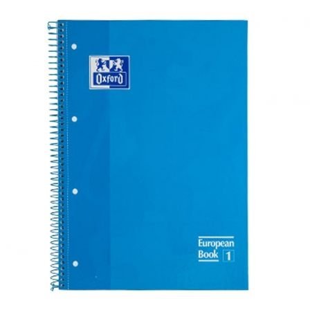Bloc Espiral Estándar Liso 80H 90g | Oxford | Cartón | Formato Estándar | Pack 5 Unidades