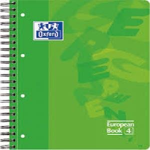 Bloc Espiral Estándar Liso 80H 90g | Oxford | Cartón | Formato Estándar | Pack 5 Unidades