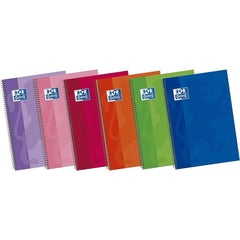 Bloc Espiral A4 Liso 80H 90g | Oxford | Cartón | Formato A4 | Pack 5 Unidades