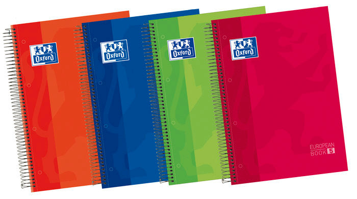 Bloc Espiral Estándar Liso 120H 90g | Oxford | Cartón | Formato Estándar | Pack 1 Unidades