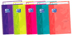 Bloc Espiral Estándar Liso 120H 90g | Oxford | Cartón | Formato Estándar | Pack 5 Unidades
