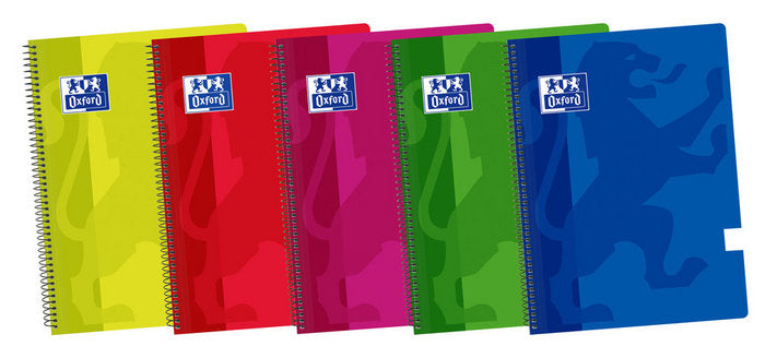 Bloc Espiral A4 Liso 80H 90g | Oxford | Polipropileno | Formato A4 | Pack 5 Unidades Imagen principal del producto