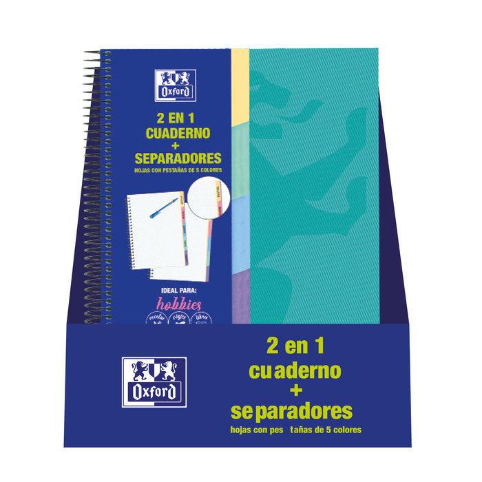 Bloc Espiral Estándar Liso 100H 90g | Oxford | Cartón | Formato Estándar | Pack 1 Unidades