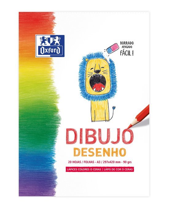 Bloc Espiral Estándar Liso 20H 90g | Oxford | Cartón | Formato Estándar | Pack 1 Unidades