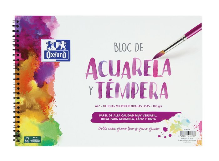 Bloc Espiral Estándar Liso 10H 300g | Oxford | Cartón | Formato Estándar | Pack 1 Unidades Imagen principal del producto
