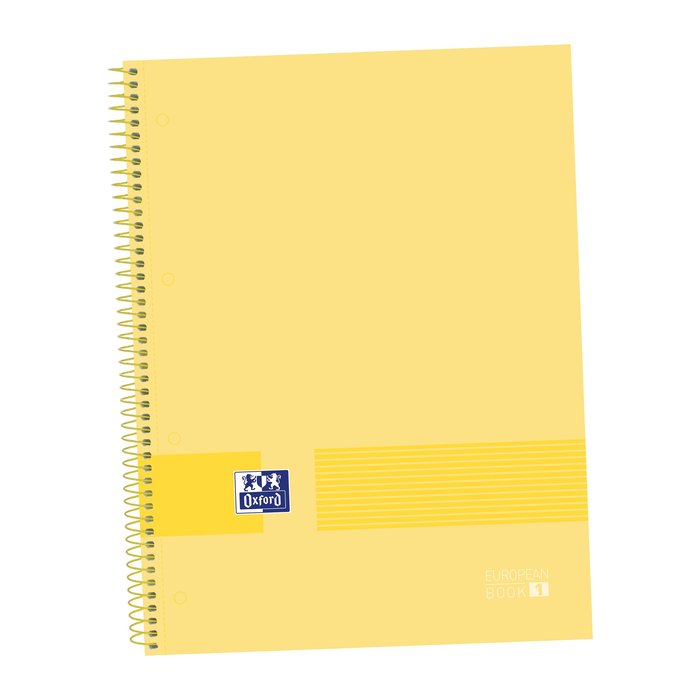 Paquete de 5 cuadernos espiral A4+ Oxford & You color banana
