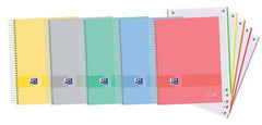 Bloc Espiral Estándar Liso 120H 90g | Oxford | Cartón | Formato Estándar | Pack 1 Unidades