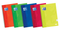 Bloc Espiral A4 Liso 80H 90g | Oxford | Cartón | Formato A4 | Pack 5 Unidades