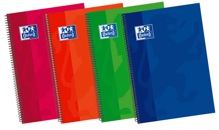 Bloc Espiral Estándar Liso 80H 90g | Oxford | Cartón | Formato Estándar | Pack 5 Unidades
