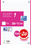Recambio 1 color a4 100+20h 90g cuadricula 5x5 color banda fucsia