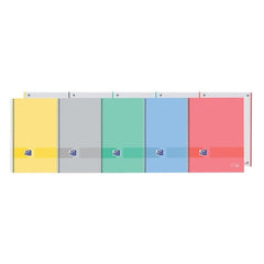 Bloc Espiral Estándar Liso 80H 90g | Oxford | Cartón | Formato Estándar | Pack 5 Unidades