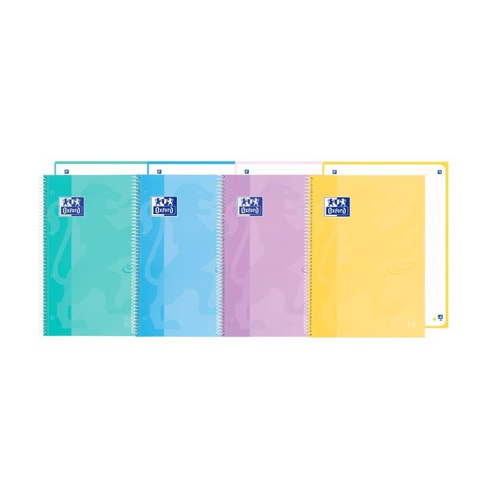 Bloc Espiral Estándar Liso 80H 90g | Oxford | Cartón | Formato Estándar | Pack 1 Unidades