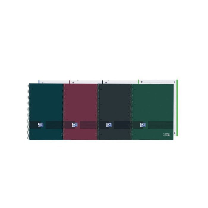 Bloc Espiral Estándar Liso 80H 90g | Oxford | Cartón | Formato Estándar | Pack 5 Unidades
