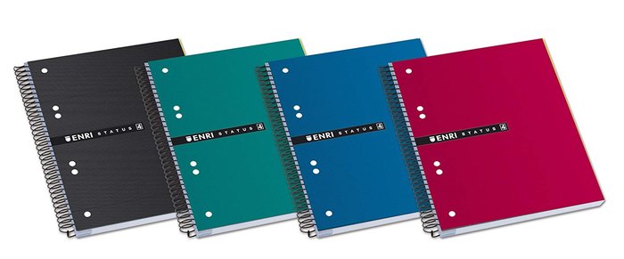 Bloc Espiral Estándar Liso 160H 90g | Enri 2000, S,A, | Cartón | Formato Estándar | Pack 1 Unidades