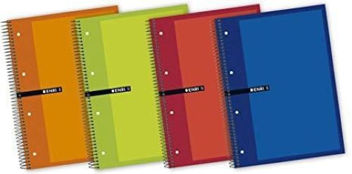 Paq/5 cuaderno espiral microperforado a4 160h 60g. cuad.5x5 multiasignatura colores surtidos Imagen principal del producto