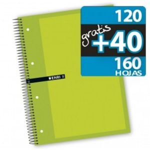 Bloc Espiral Estándar Liso 40H 90g | Enri 2000, S,A, | Cartón | Formato Estándar | Pack 15 Unidades