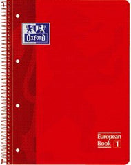 Bloc Espiral Estándar Liso 80H 90g | Oxford | Cartón | Formato Estándar | Pack 5 Unidades