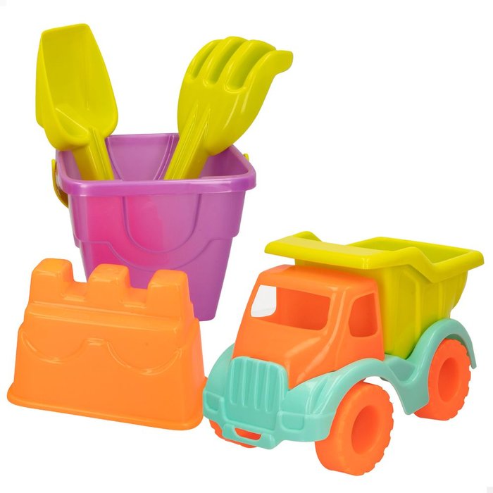 SET PLAYA CAMION 21CM CUBO CASTILLO PALAS | COLORBABY | 1 UNIDAD | 8412842249509