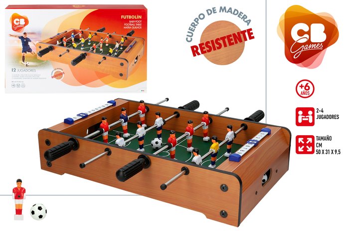 Futbolín de Madera 50x31x9,5 cm Cb Games