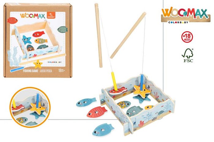 JUEGO MADERA PESCA ZOOKABEE +24M WOOMAX | COLORBABY WOOMAX | 1 UNIDAD | 8412842330665 Imagen principal del producto